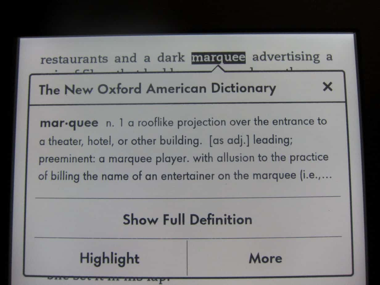 Từ điển Anh- Anh mặc định trong máy Kindle