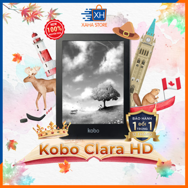 Máy đọc sách Kobo Clara HD – 8GB màn hình 6 inch 300ppi – có đèn LED trắng và cam