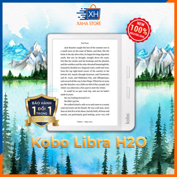 Máy đọc sách Kobo Libra H2O – 8GB trắng – bảo hành 12 tháng