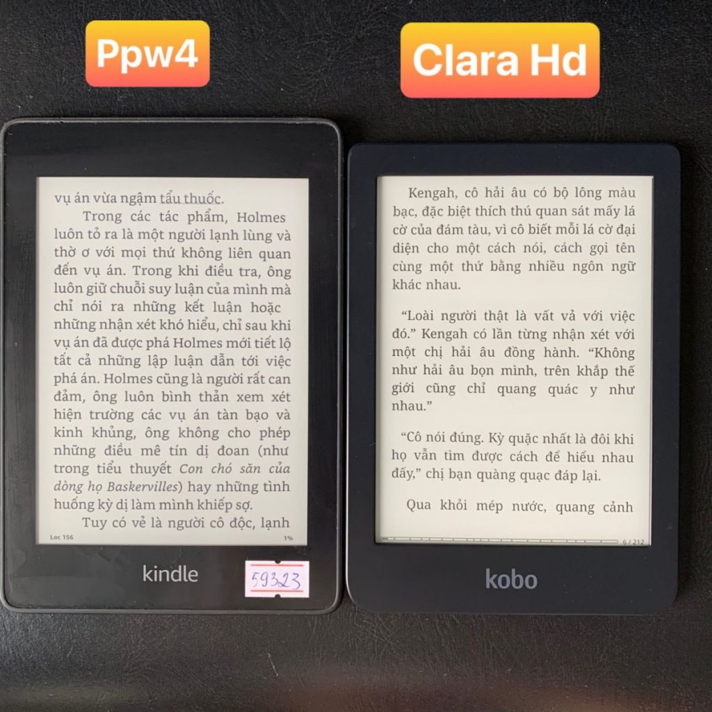 so sánh Kobo Clara HD vs Kindle Paperwhite
